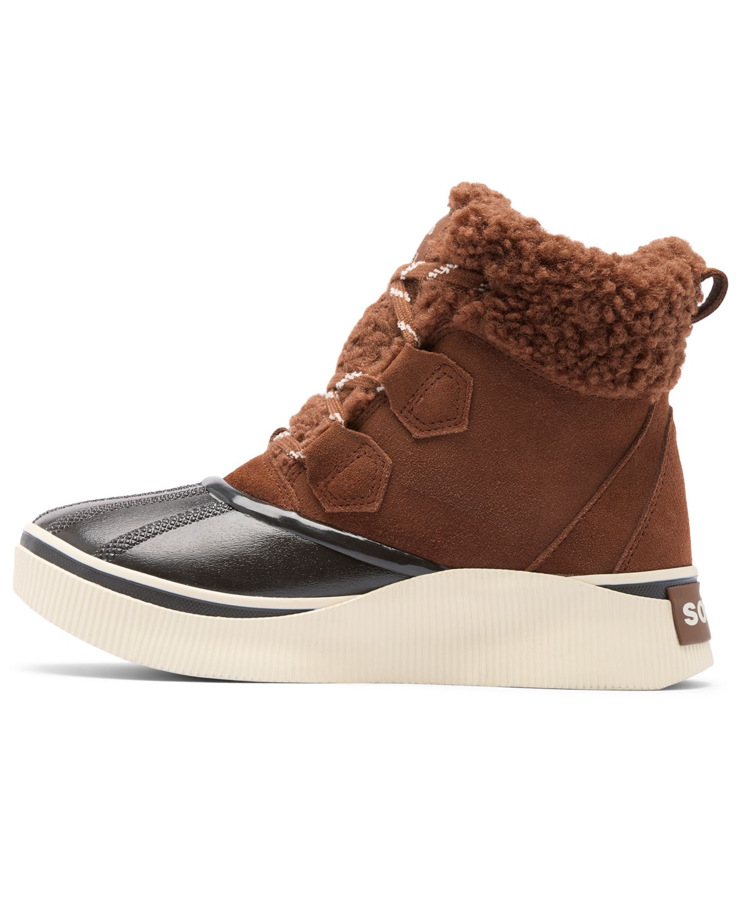 Женские ботинки Sorel Out N About IV Chillz Waterproof Lace-Up Booties, цвет: Каштаново-рыжий / Чёрный — фото 5