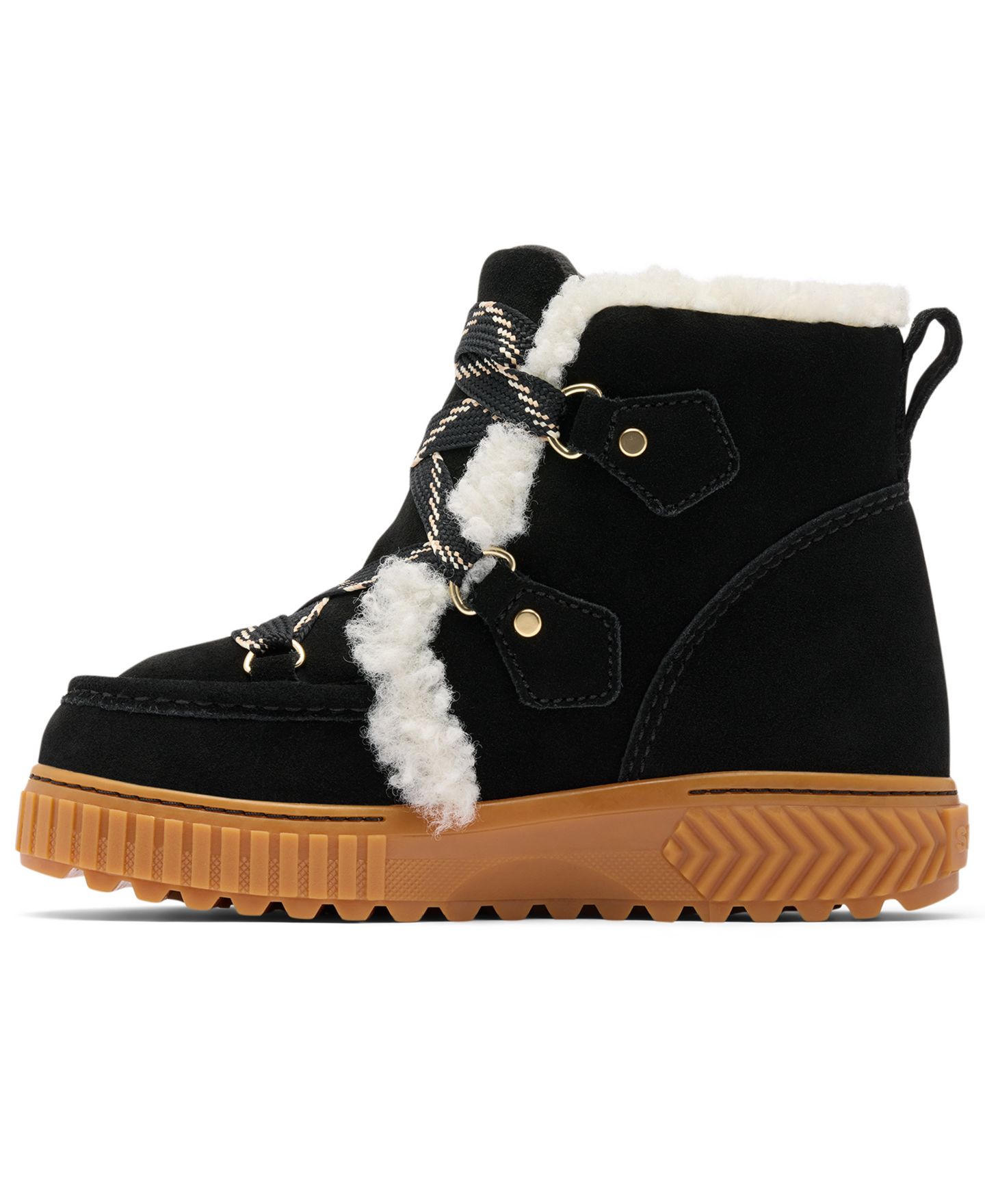 Женские ботинки Sorel Ona Ave Alpine Plus Waterproof Lace-Up, цвет: Чёрный / Карамельный — фото 5