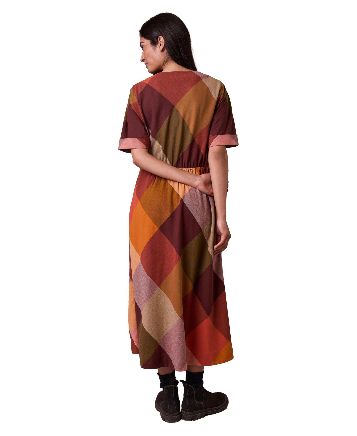 Women's Bias-Cut Cotton Midi Dress