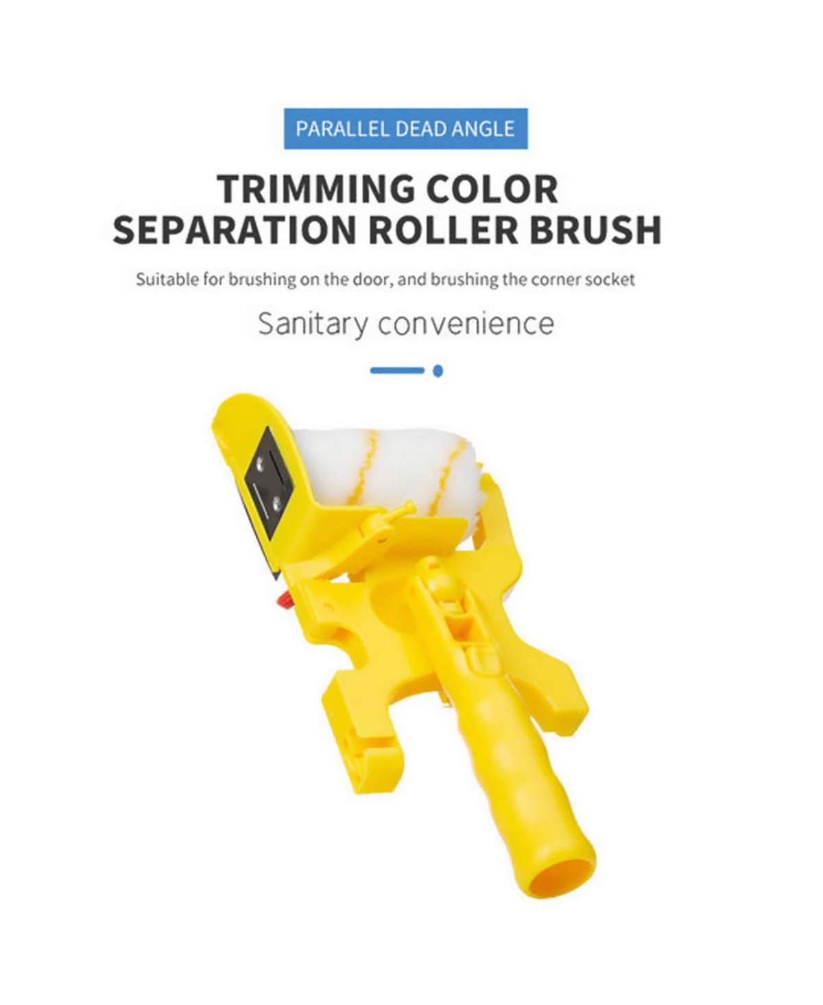 Xdovet Paint Edger Roller Brush Multifunctional Hand-held Portable Tool Kit Pole Mountable Wall Ceiling Painting