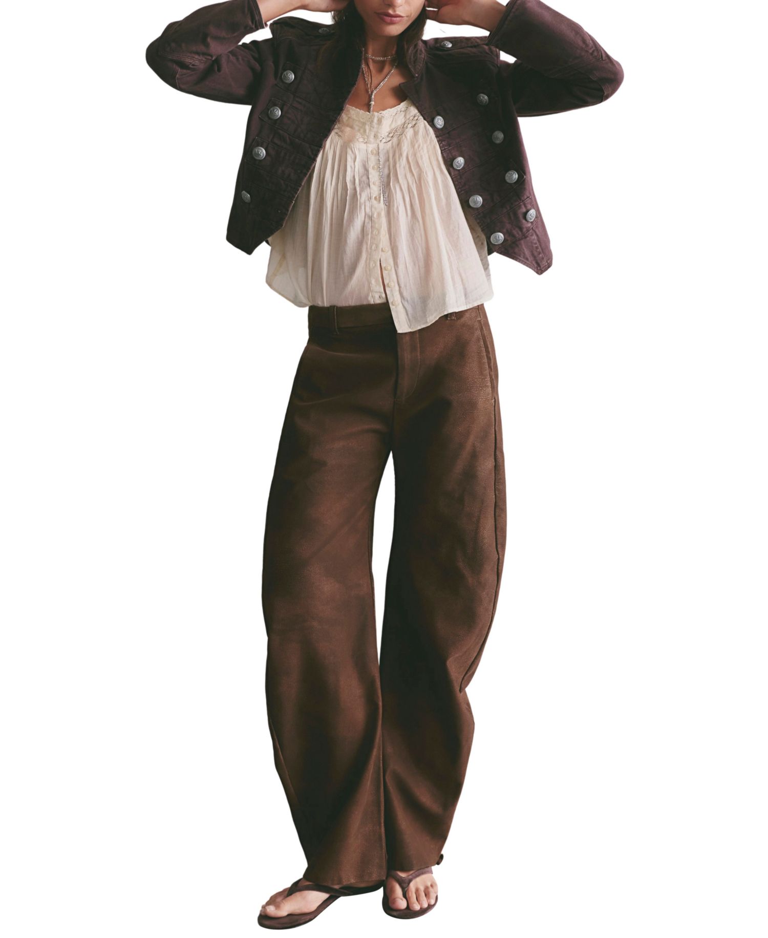 Women's Spotlight Faux-Suede Wide-Leg Trousers