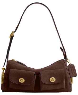 Originals Turnlock Small Suede Haversack Shoulder Bag 27