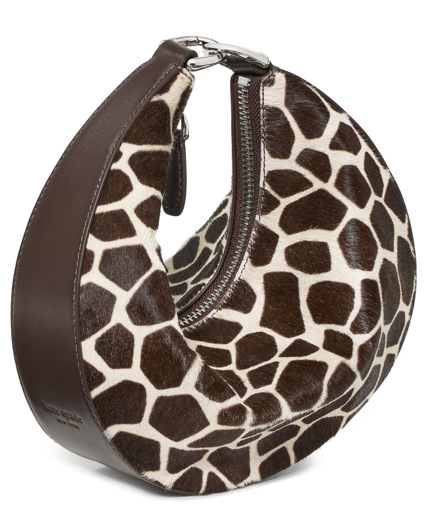 Duo Small Giraffe Print Calf Hair Crossbody Bag