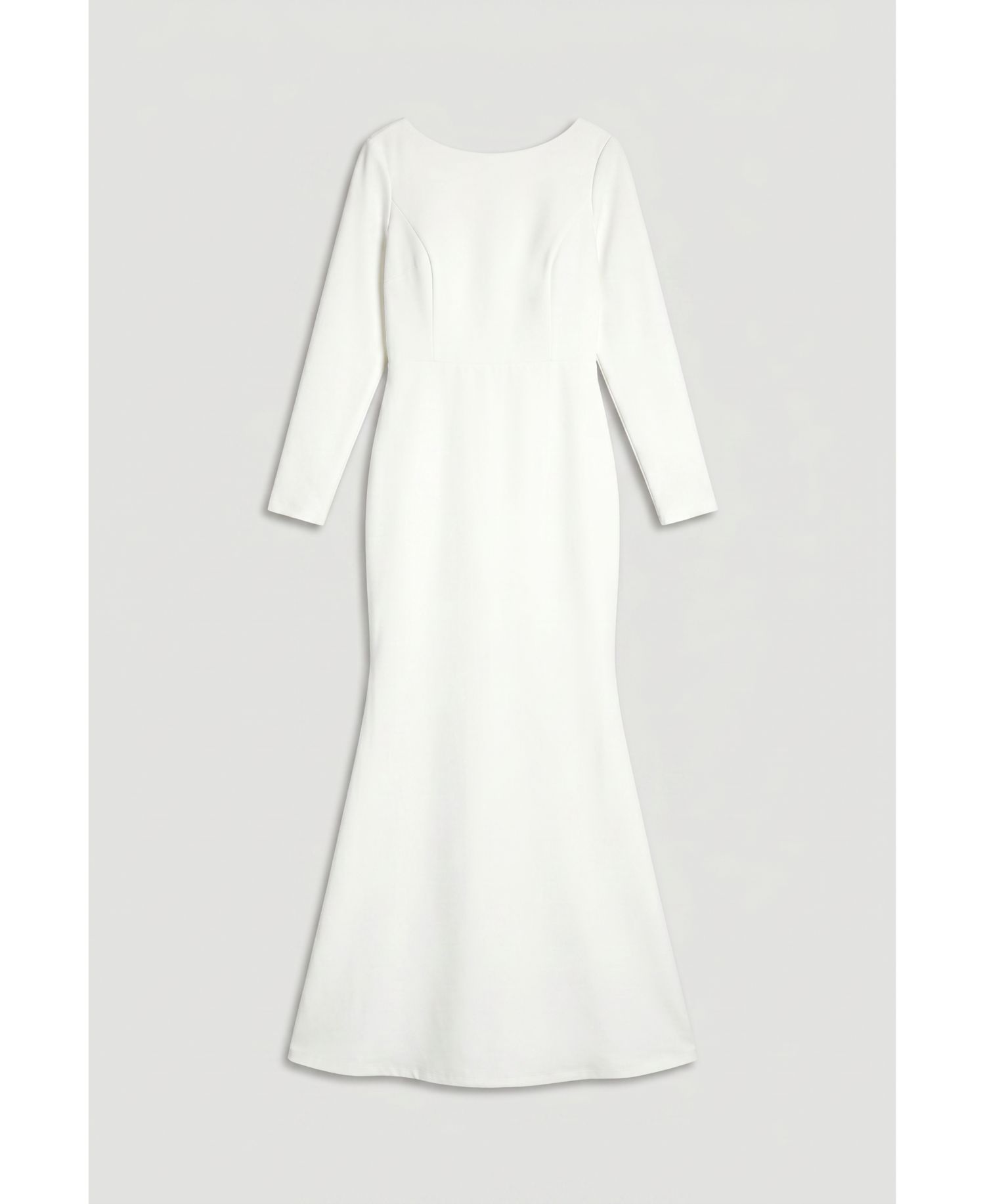 Women's Slash Neck Long-Sleeve Puddle Wedding Dress