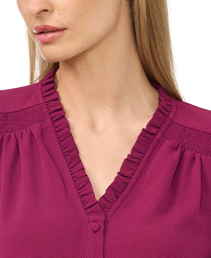 Women's Ruffled Button-Front 3/4-Sleeve Blouse - thumbnail 10