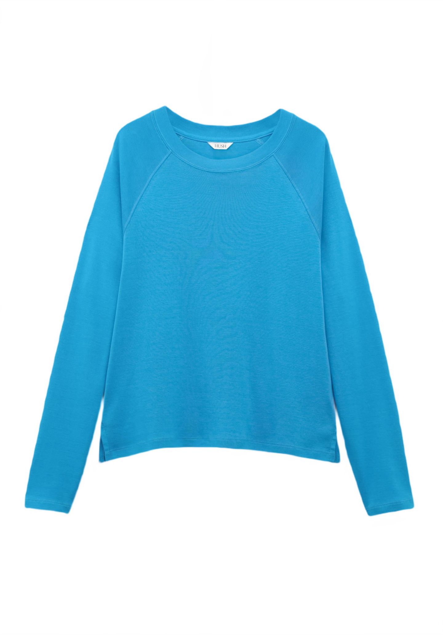 Женский топ Hush Matilda Long-Sleeve Crewneck Raglan, цвет: Аквамариновый синий — фото 5