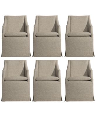 Tribeca 6-Piece Fully Upholstered Arm Chair Set