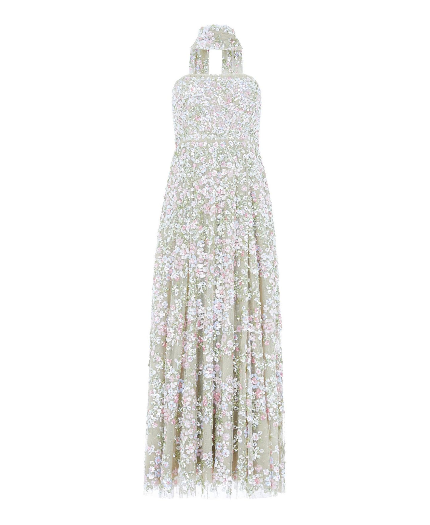 Женское платье Needle & Thread Dream Garland Strapless Gown, цвет: Aloe / Разноцветный — фото 3