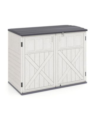 Horizontal Resin Storage Shed With Adjustable Shelf