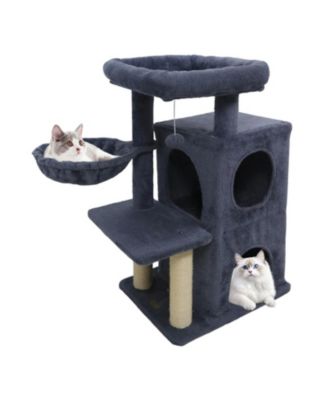 Five-Level 33.5 Inch Kitten Tower with Two-Tier Cat Condo