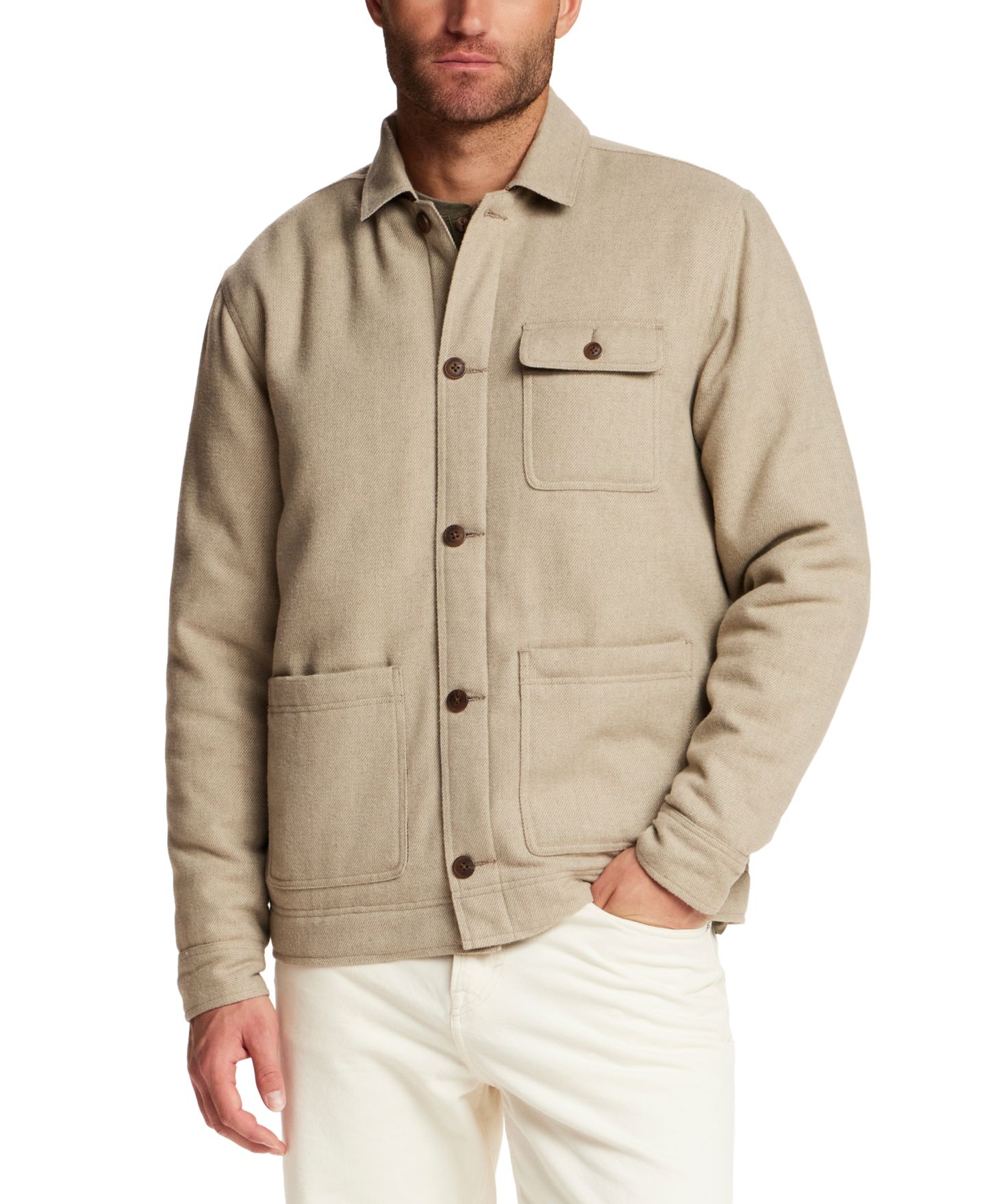 Мужская куртка Weatherproof Vintage Faux Wool Padded, цвет: Серо-бежевый — фото 2