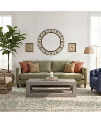 Modern Rectangular Coffee Table with Bottom Shelf