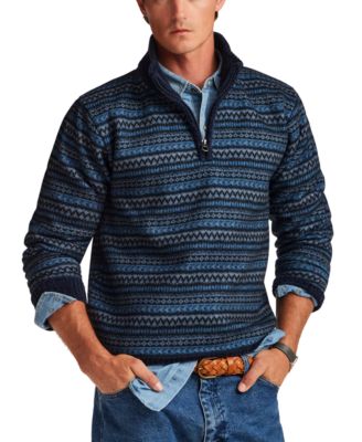 Men's Chenille Nordic Quarter-Zip Sweater