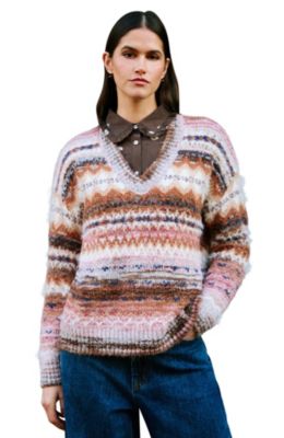 Women's Fair Isle Relaxed Boucl&eacute; Sweater