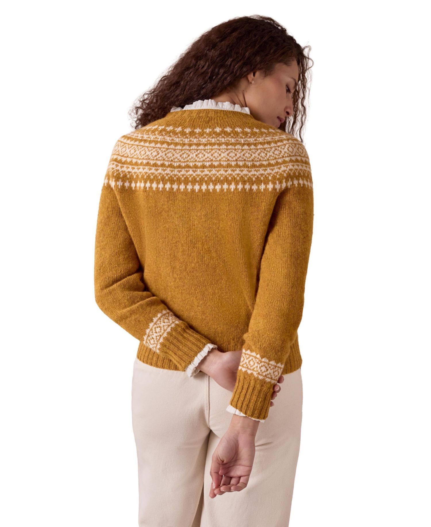 Women's Highlands Fair Isle Slim-fit Crew Neck Sweater