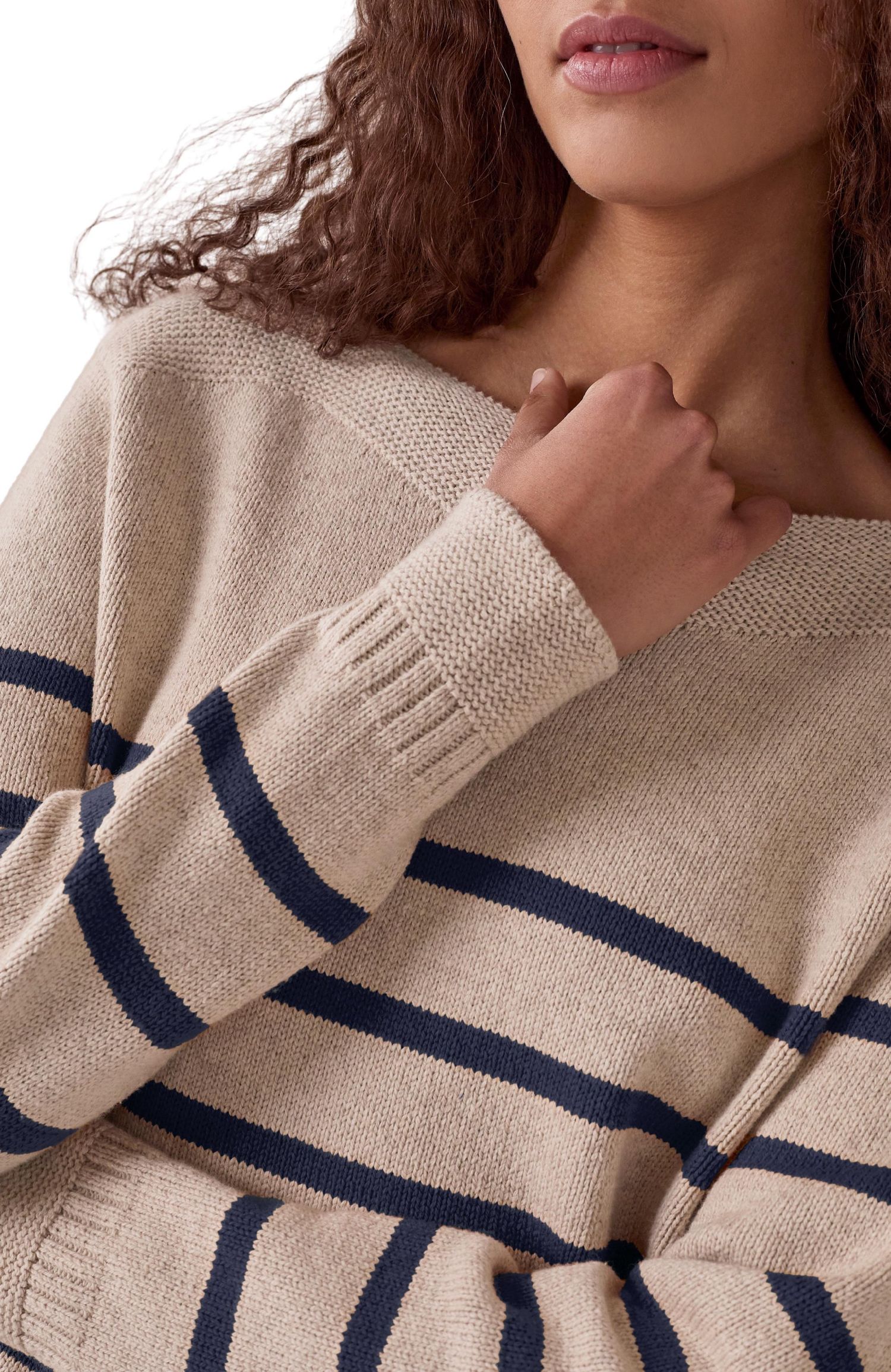 Women's Button Detail Gansey Sweater