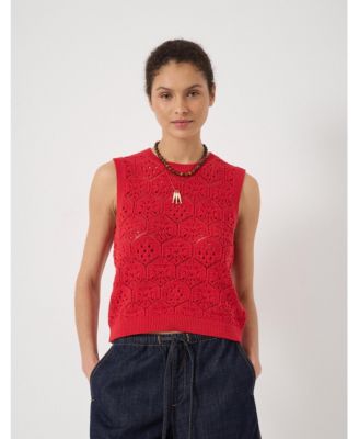 Women's Geometric Crochet Vest