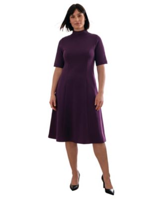 Women's Ponte Fit and Flare Dress