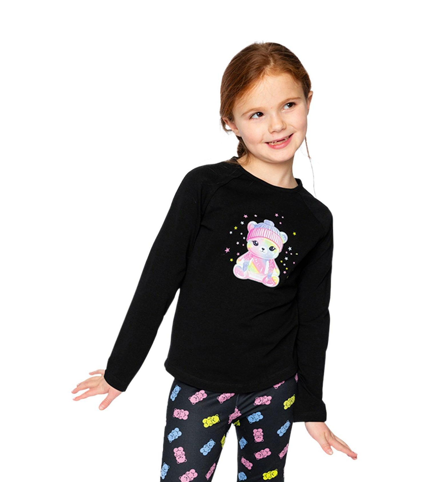 Little and Big Girl Raglan Cotton T-Shirt