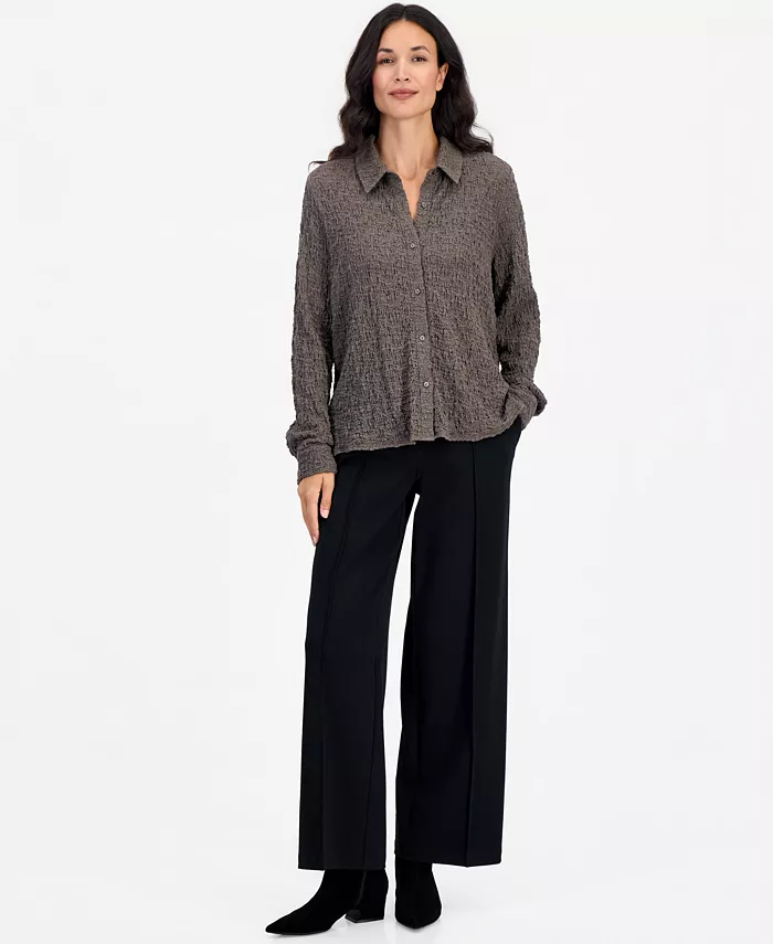 Women's Long-Sleeve Classic Collar Slim Blouse - thumbnail 5