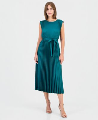 Women's Sunburst Pleated Midi Dress