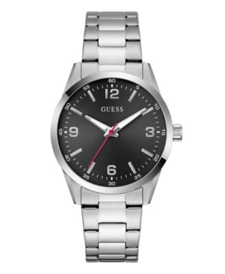 Men's Quartz Silver-Tone Stainless Steel Watch 40mm