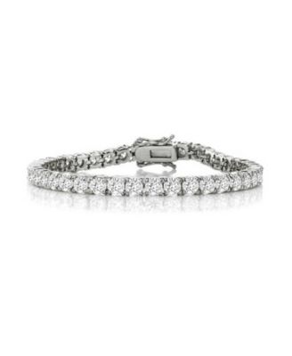 Modern White Gold Plated Radiant 5MM CZ Tennis Bracelet