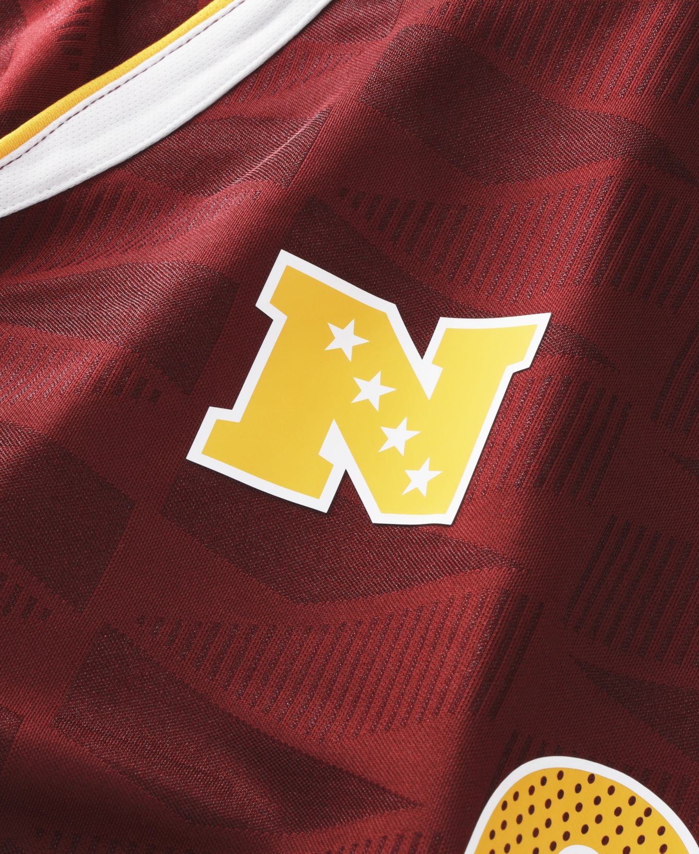 Мужской топ Fanatics Burgundy Washington Commanders Football x Football Collared Fan Jersey — фото 5