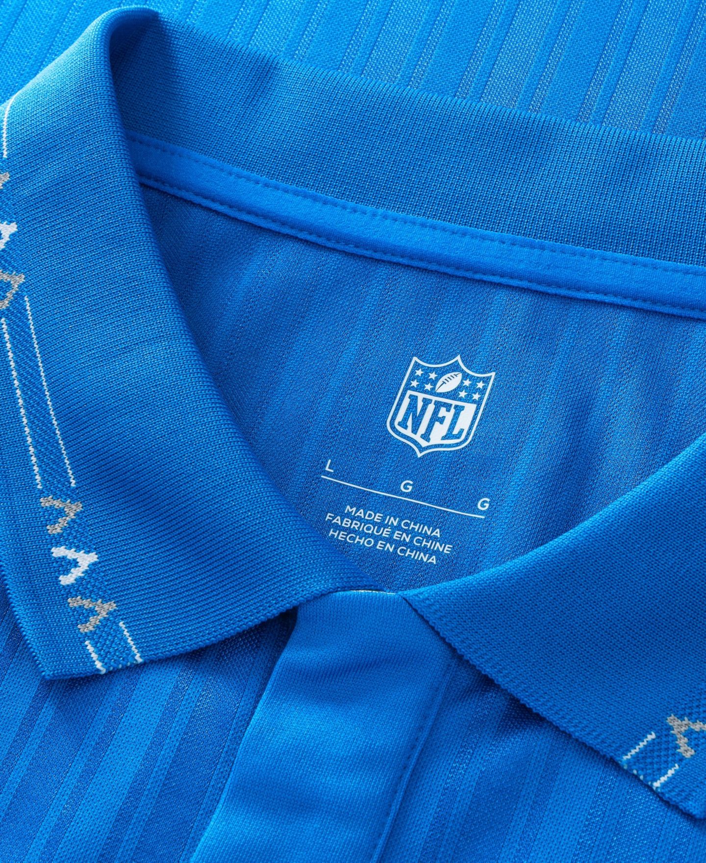 Детский топ Fanatics Blue Detroit Lions Football x Football Collared Fan Jersey — фото 2