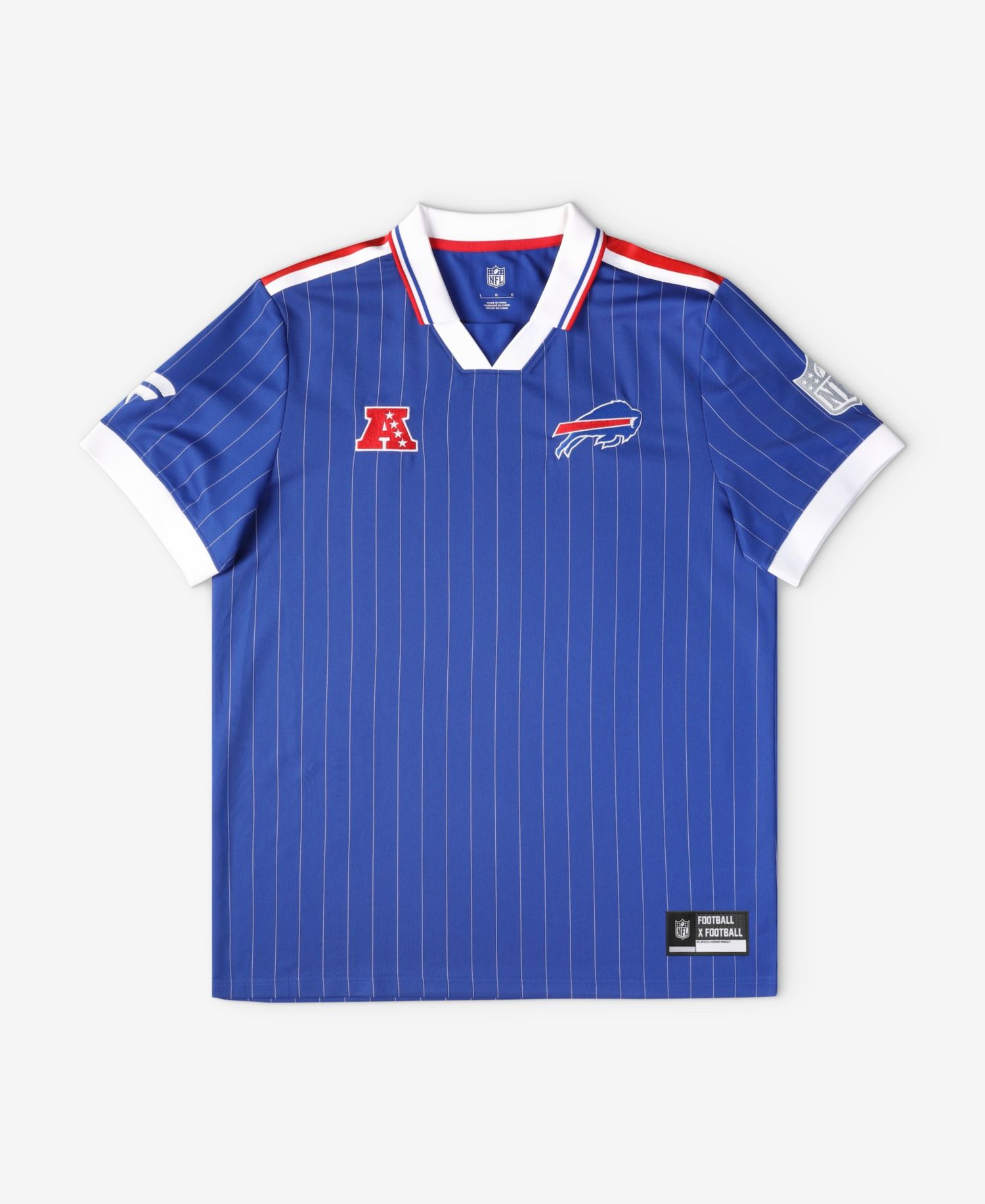 Big Boys and Girls Royal Buffalo Bills Football x Football Collared Fan Jersey
