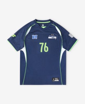 Big Boys and Girls College Navy Seattle Seahawks Football x Football V-Neck Fan Jersey
