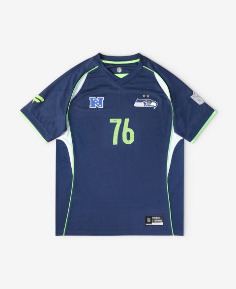 Детский топ Fanatics College Navy Seattle Seahawks Football x Football V-Neck Fan Jersey