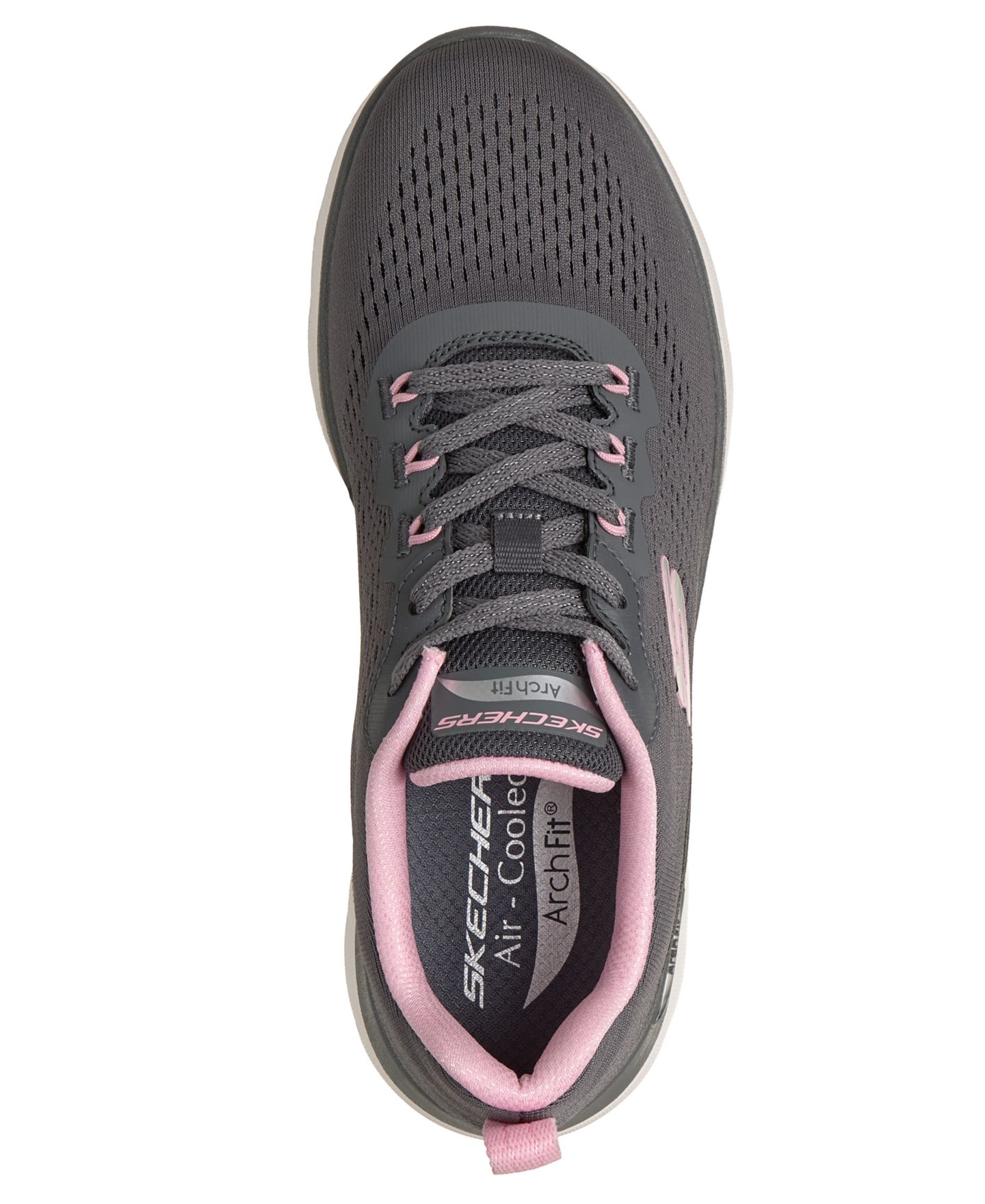 Женские кроссовки Skechers Slip-Ins: Arch Fit Summits - Daily Flow Sneakers Wide Width, цвет: Розовый / Графитовый — фото 5