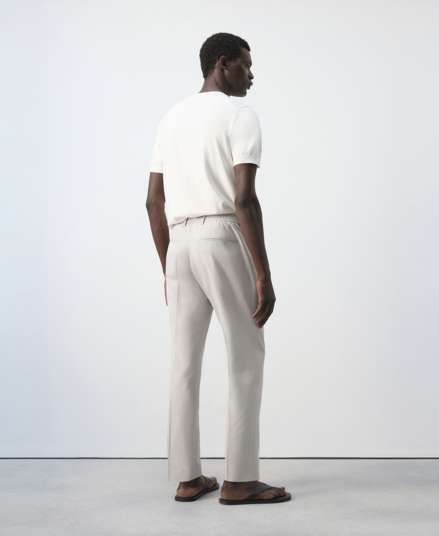 Мужские брюки Mango Slim-Fit Cotton-Lyocell-Blend, цвет: Ледяной серый — фото 6