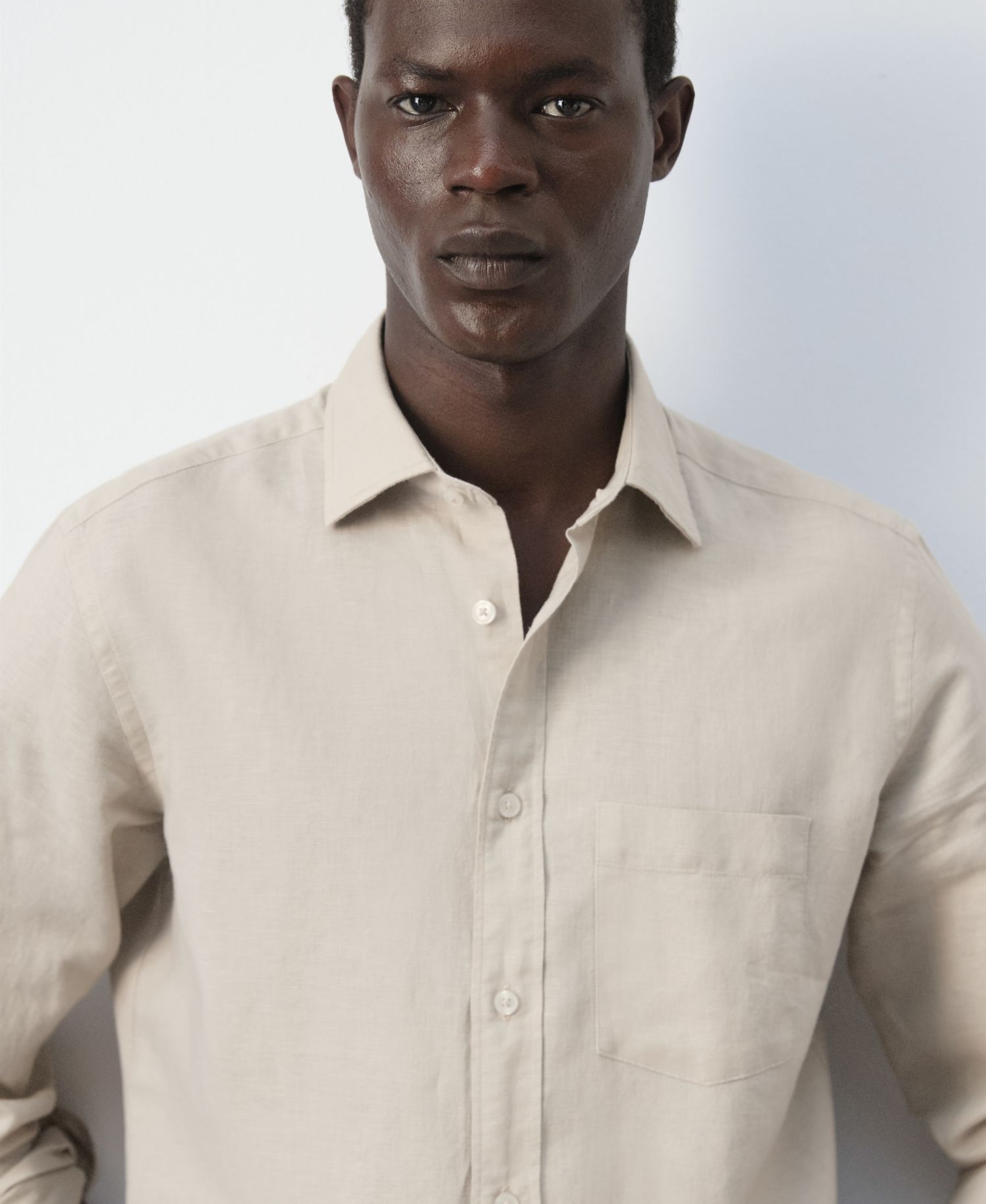 Men's Pocket Linen Shirt