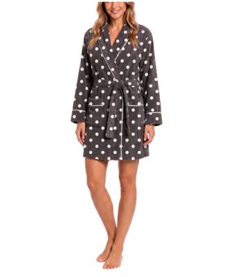 Women's Honey Knit Shawl Collar Tie-Front Robe