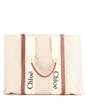 Large Woody Tote Canvas with Leather