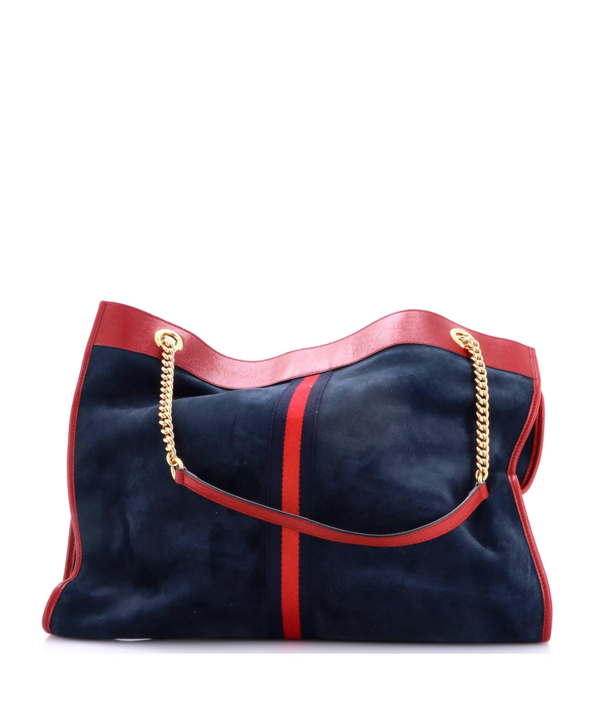 Pre-Owned Gucci Large Rajah Chain Tote Suede