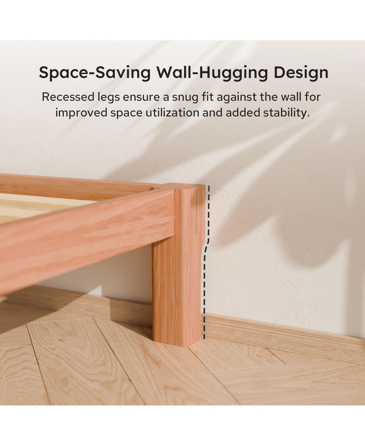 Flexispot Kana Japanese Joinery Solid Wood Platform Bed Frame with Slat Support