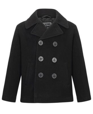 Boys' 8-20 Classic Double Breasted Button Front Coat