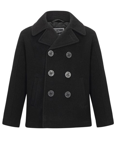 Пальто S Rothschild & CO Classic Double Breasted Button Front Coat для мальчиков, цвет: Чёрный