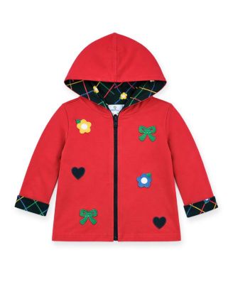 Baby Girl (12M-24M) Reversible Jacket With Hearts, Flowers, Bows