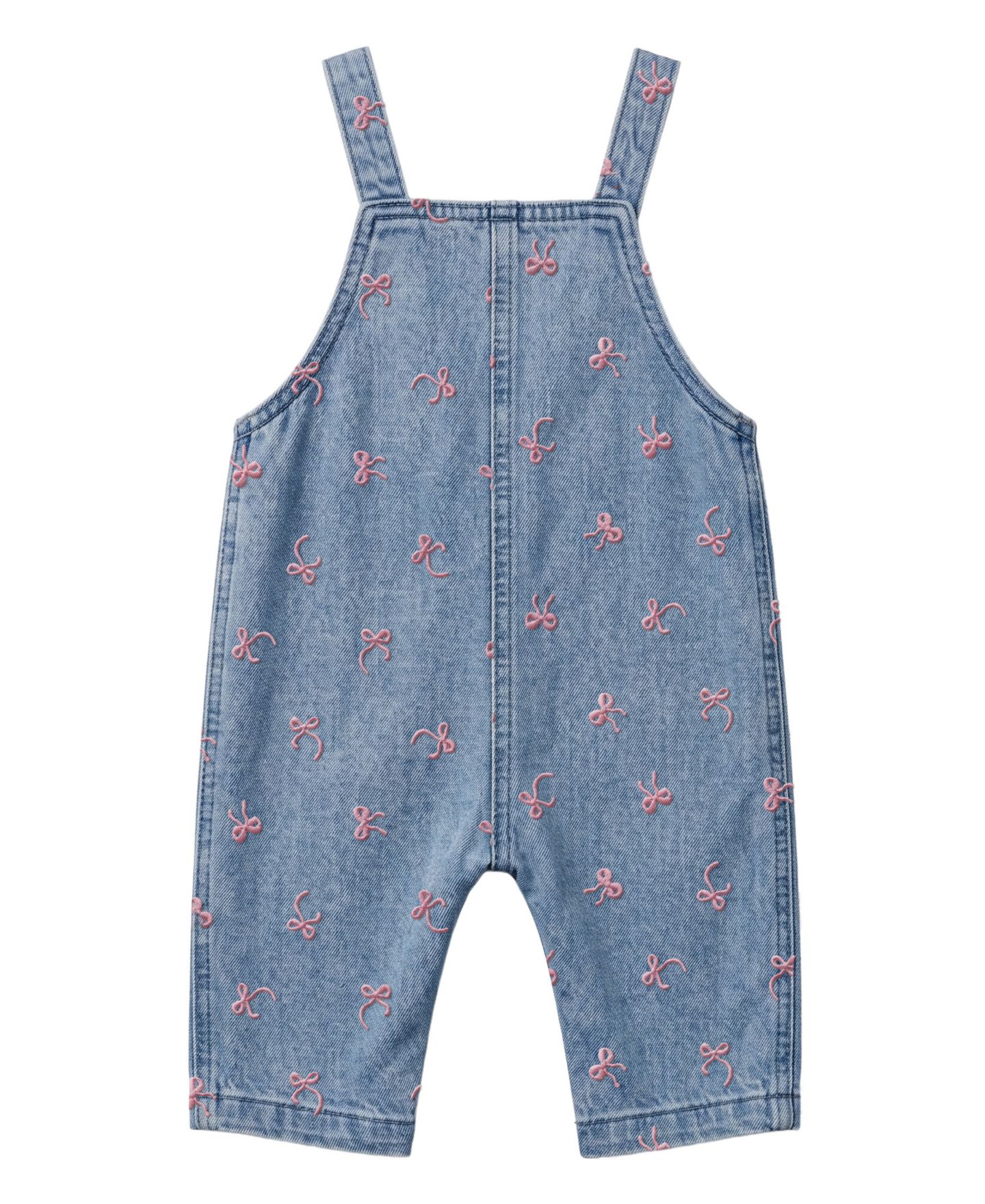 Disney Baby Girls' Ribbed Top and Minnie Mouse Embroidered Denim Overall, 2-Piece Set — фото 5
