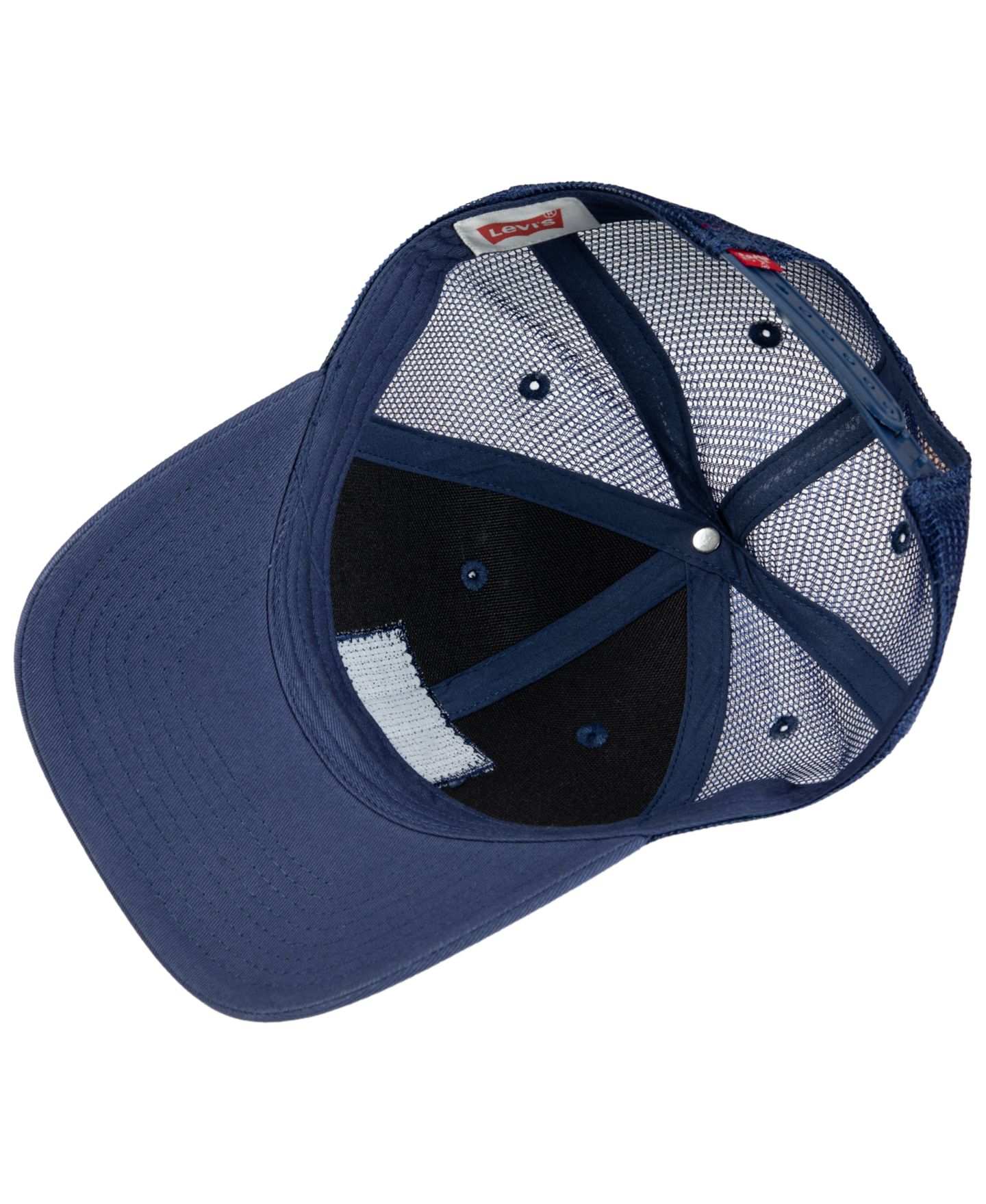Мужская кепка Levi's Double Horse Snapback Trucker Hat, цвет: Тёмно-синий — фото 4