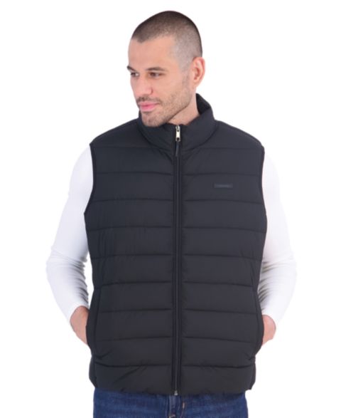 Мужской жилет Calvin Klein Quilted Puffer Stretch Vest, цвет: Чёрный
