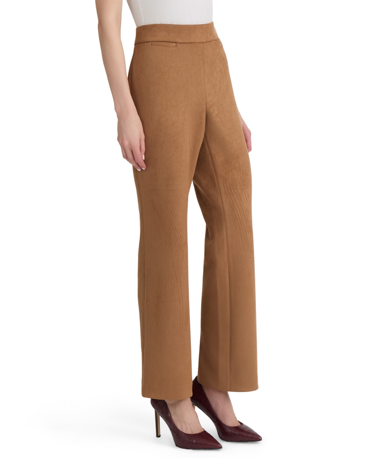 Jones New York Pull-on Bootcut Pants In Brown