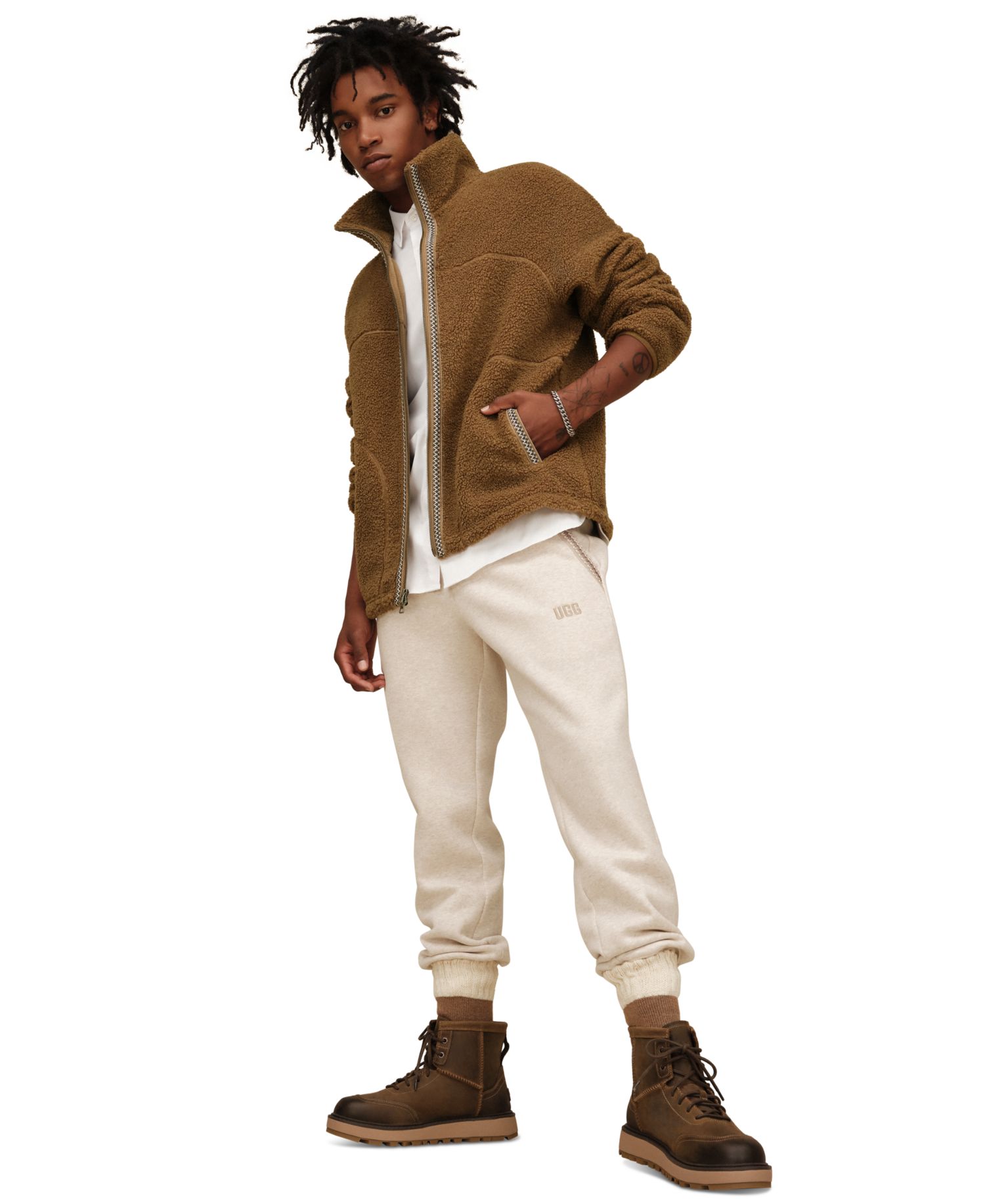 Men's UGGbraid Full-Zip Hooded Jacket