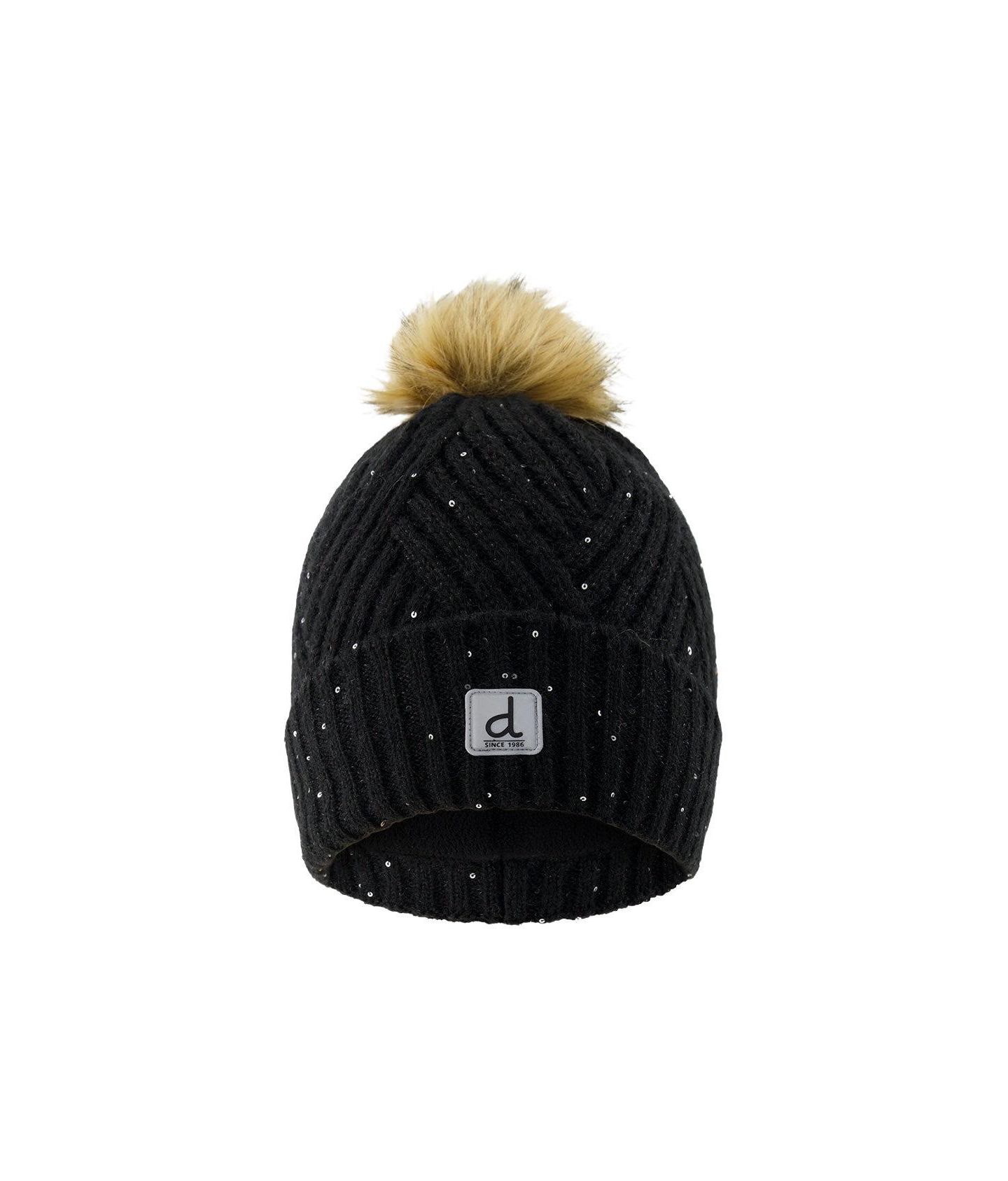 Шапка Deux par Deux Winter Knit Hat для девочек, цвет: Чёрный — фото 1