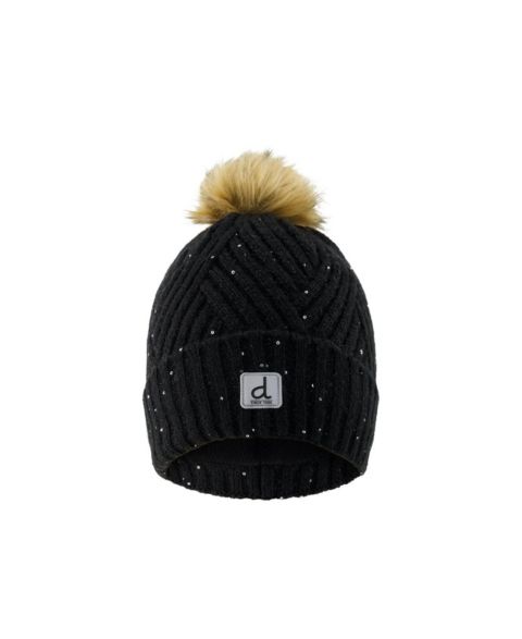 Шапка Deux par Deux Winter Knit Hat для девочек, цвет: Чёрный
