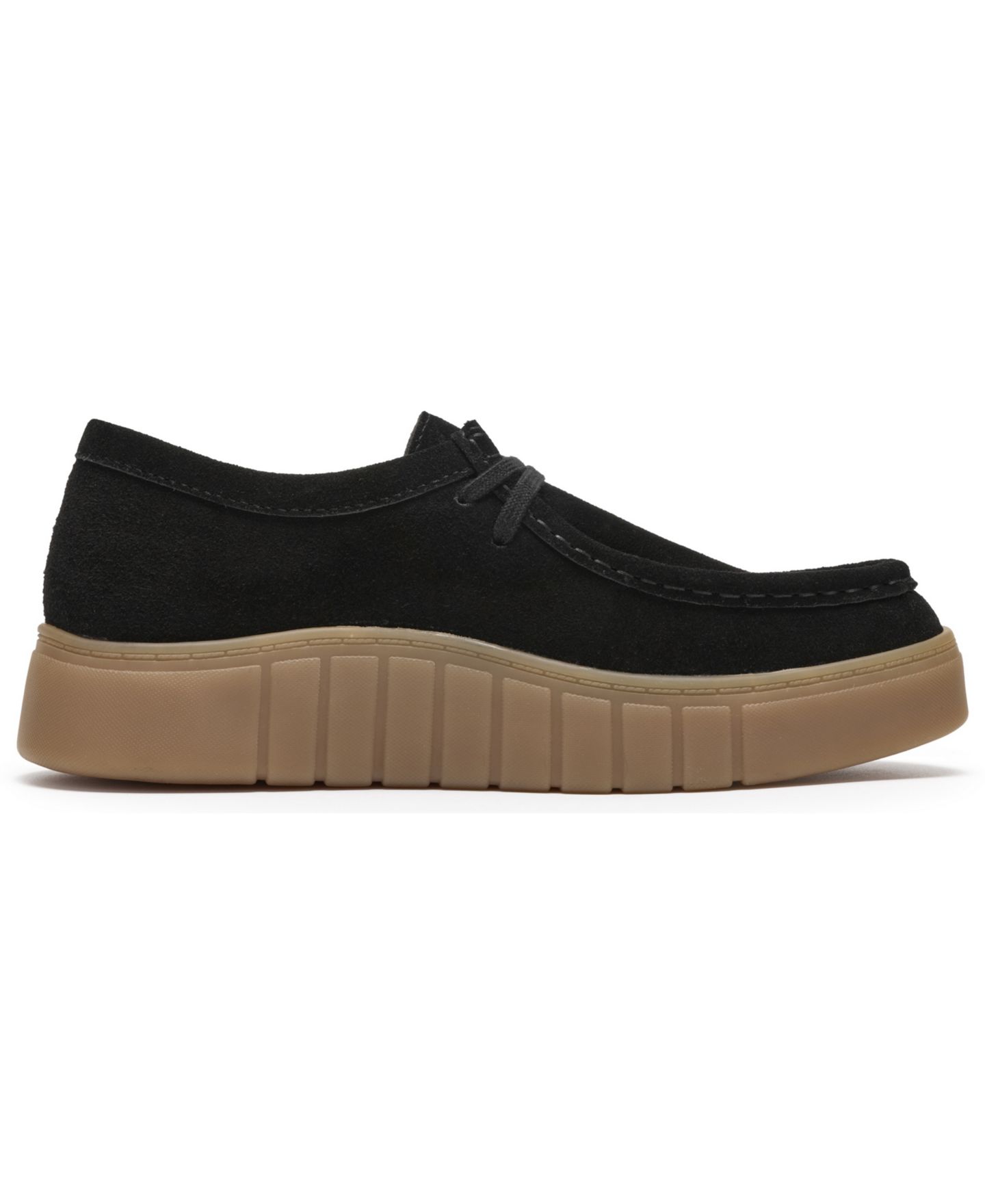 Женские кроссовки Clarks Mykah Beat Moccasin Lace-Up, цвет: Чёрный замшевый — фото 2